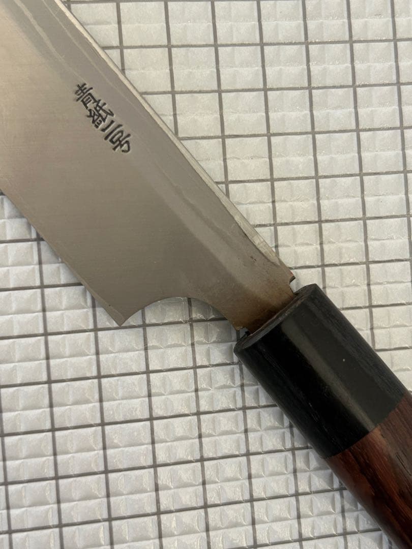 包丁 刺身包丁 柳刃包丁 ダマスカス 安来鋼青紙２号 270mm 紫檀シノギ柄①