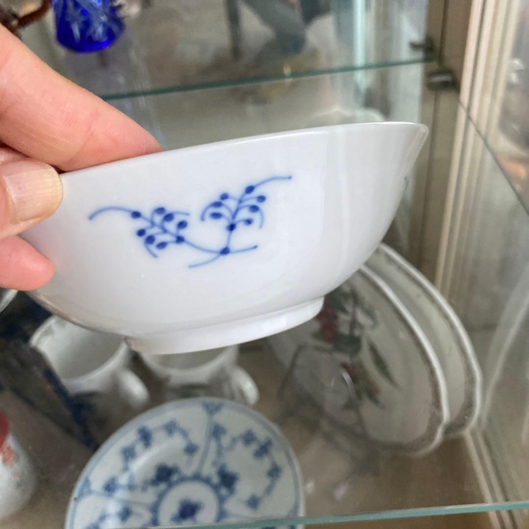 美品◾️ロイヤルコペンハーゲンサラダボールプレートブルーフルーテッド