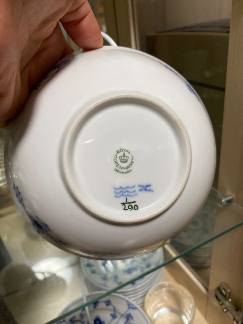 美品◾️ロイヤルコペンハーゲンサラダボールプレートブルーフルーテッド