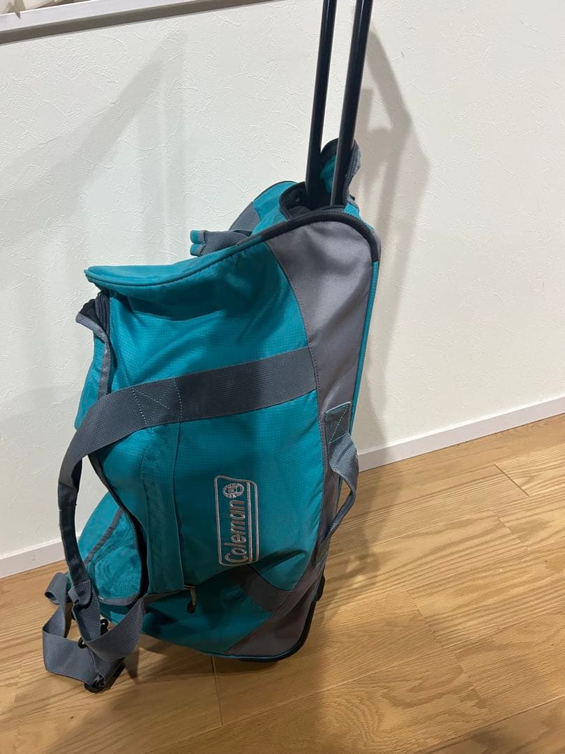 Coleman ボストンバッグ ターコイズ　キャスター付き　旅行　キャンプ