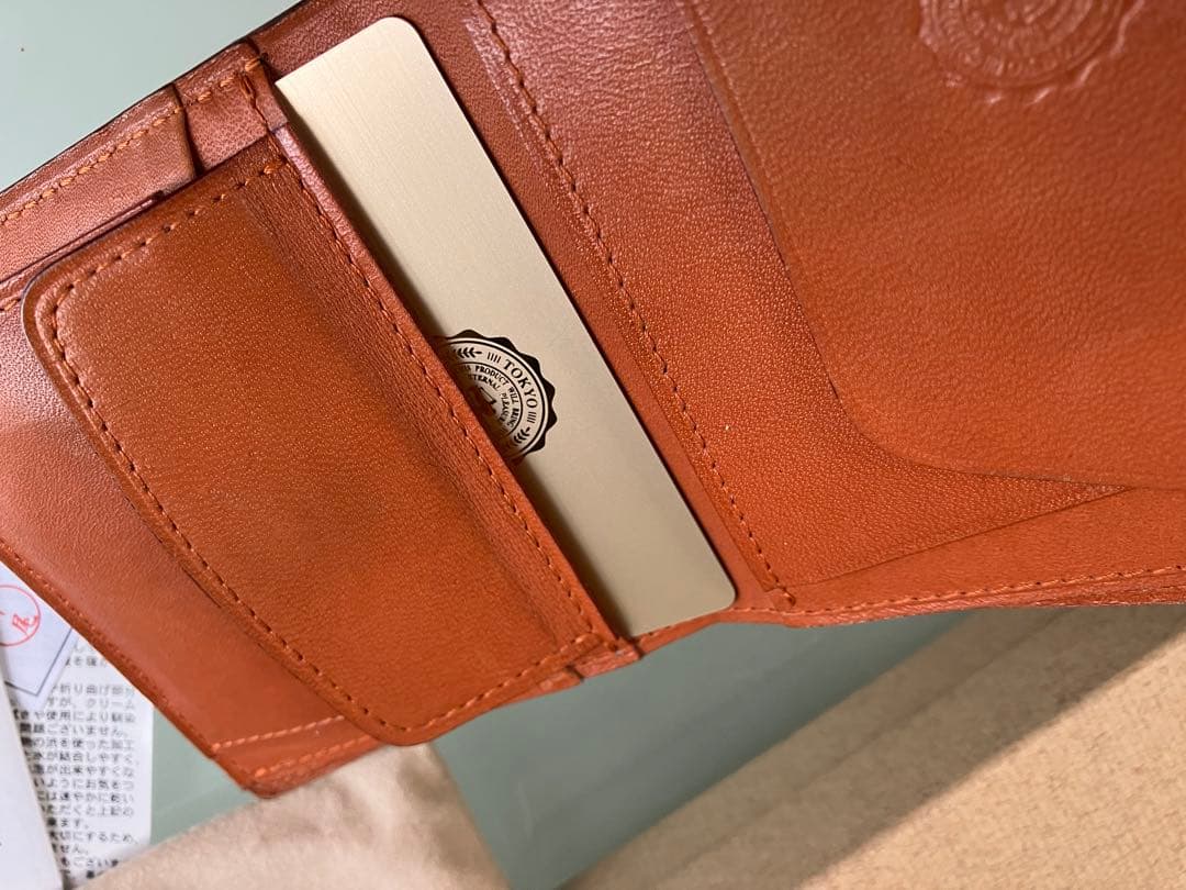 GANZO ガンゾ　コードバン　ミニ財布　ネイビー　二つ折り財布