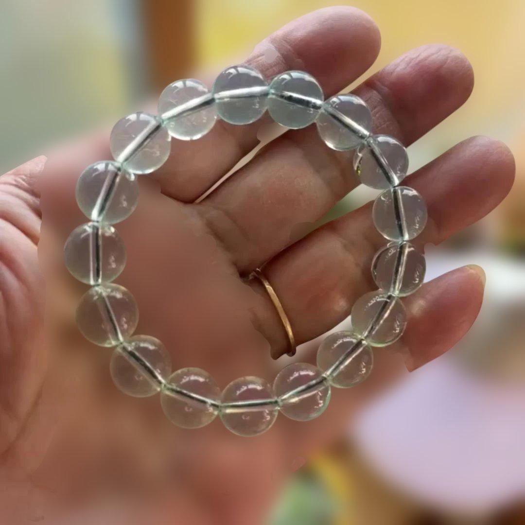 ブルーアンバー 琥珀 アンバー ブレスレット 天然石 幸運 健康