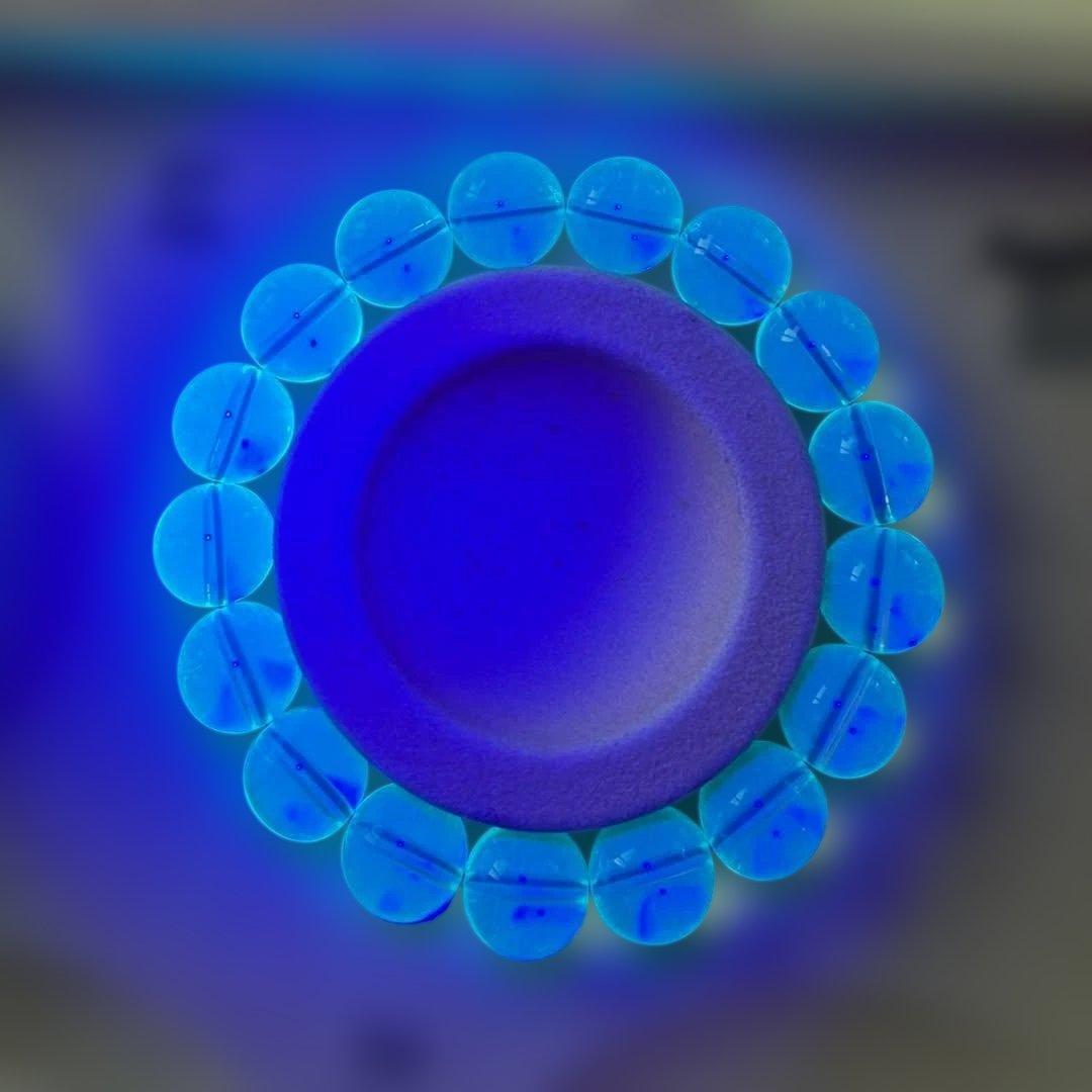 ブルーアンバー 琥珀 アンバー ブレスレット 天然石 幸運 健康