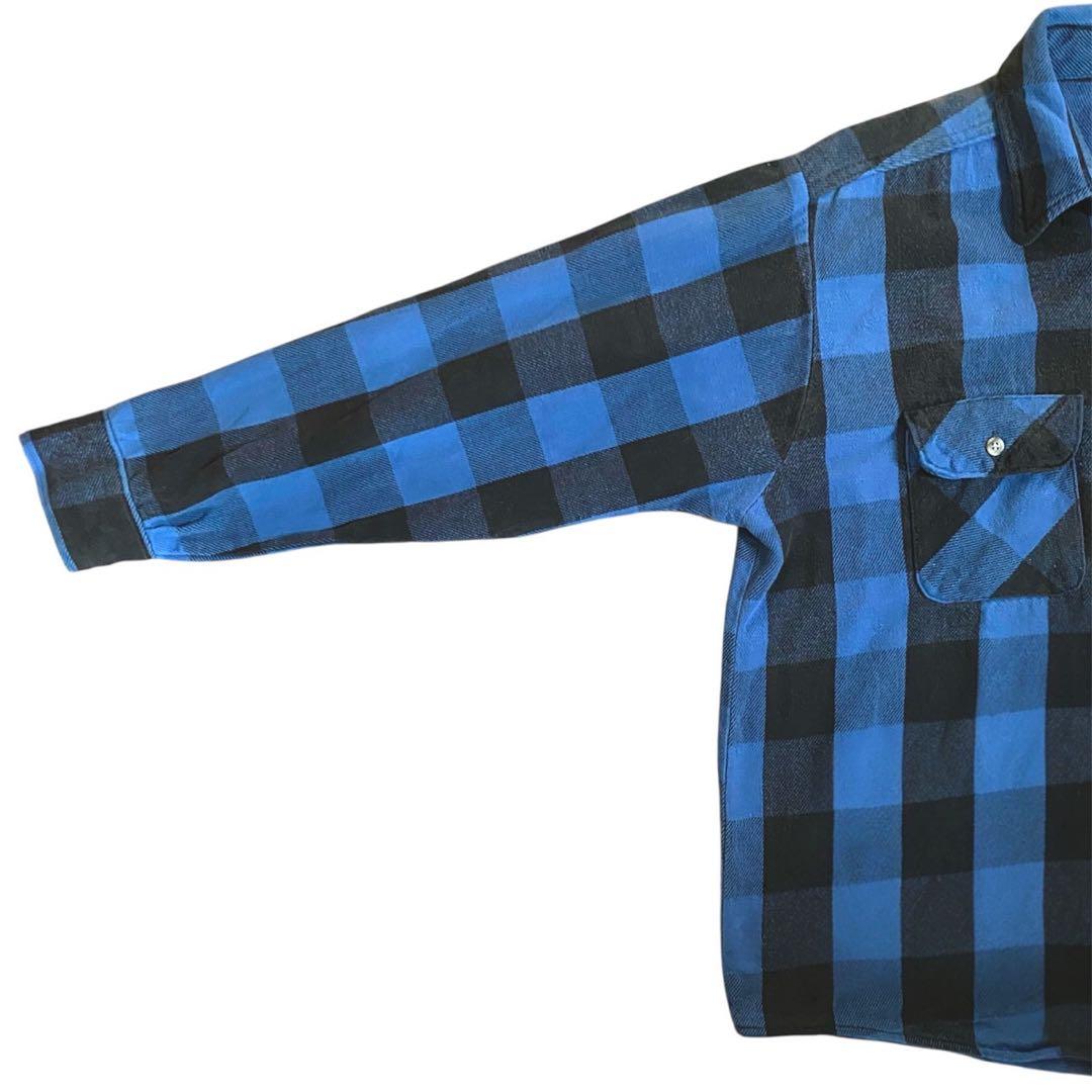 122　FIVE BROTHER 90's ヘビーネル　青　黒　L