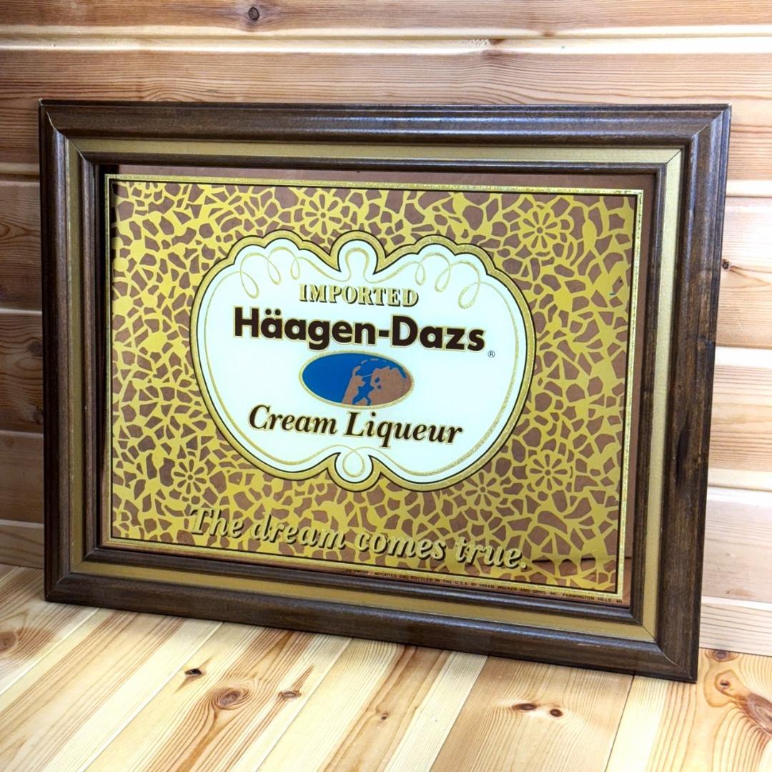 Haagen-Dazs ハーゲンダッツ パブミラー ビンテージ 鏡 販売促進品