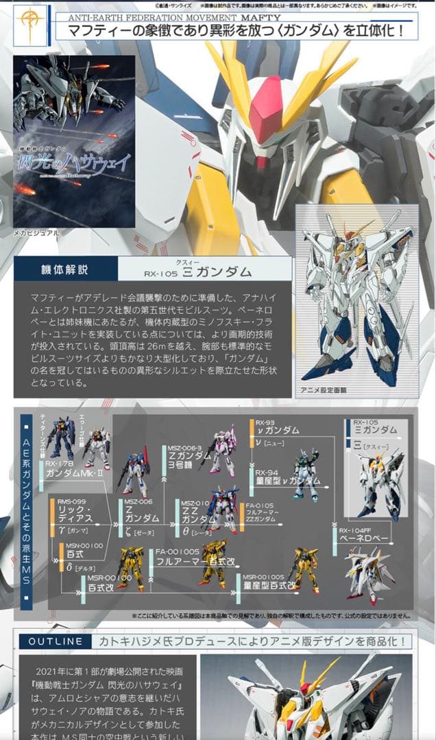 ROBOT魂 RX-105 Ξガンダム（閃光のハサウェイVer.）