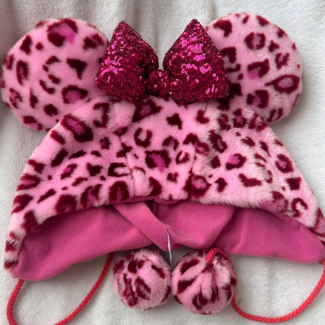 ミニー ファンキャップ ヒョウ柄 レオパード ピンク