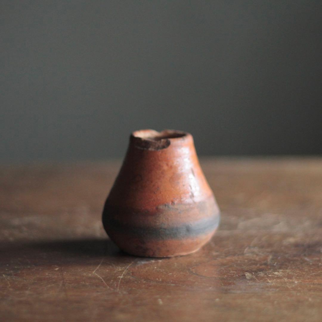 赤あがり 塩笥形 盃 ぐい呑み 小壺 古美術 古道具 アンティーク