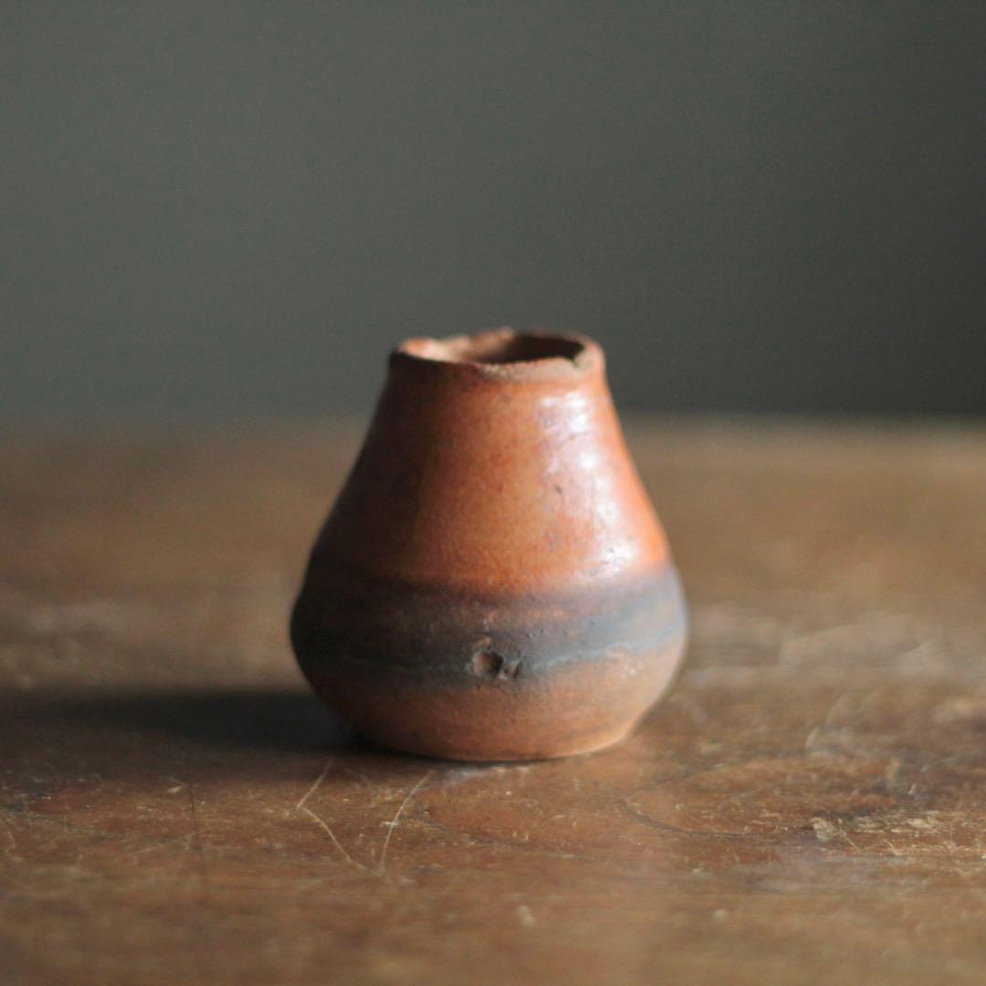 赤あがり 塩笥形 盃 ぐい呑み 小壺 古美術 古道具 アンティーク