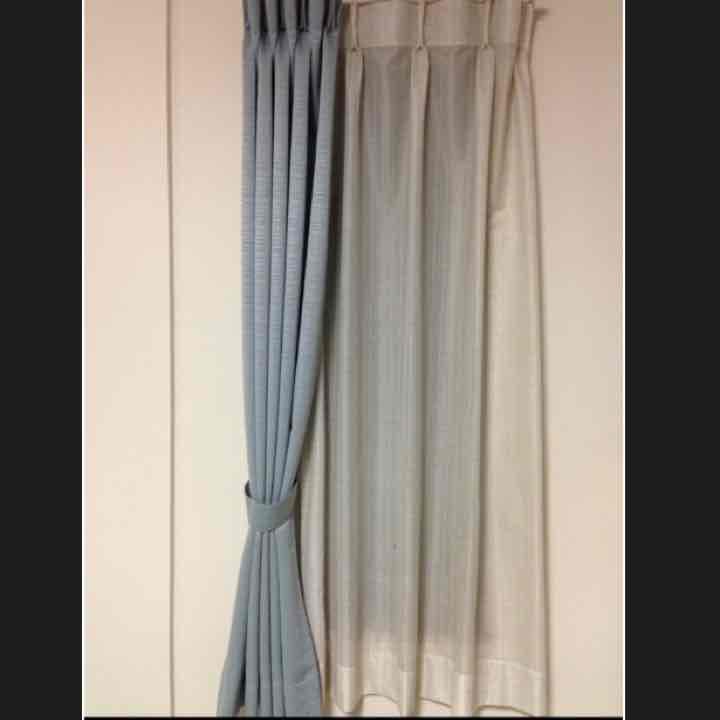 川島織物セルコン カーテン3点セット フック付き