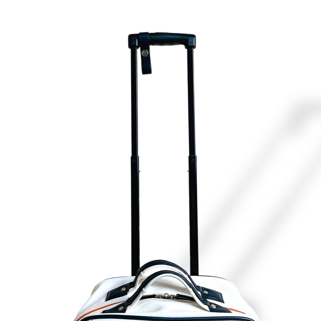 美品 CASTELBAJAC キャリーケース レザー ホワイト 鍵付き 大容量