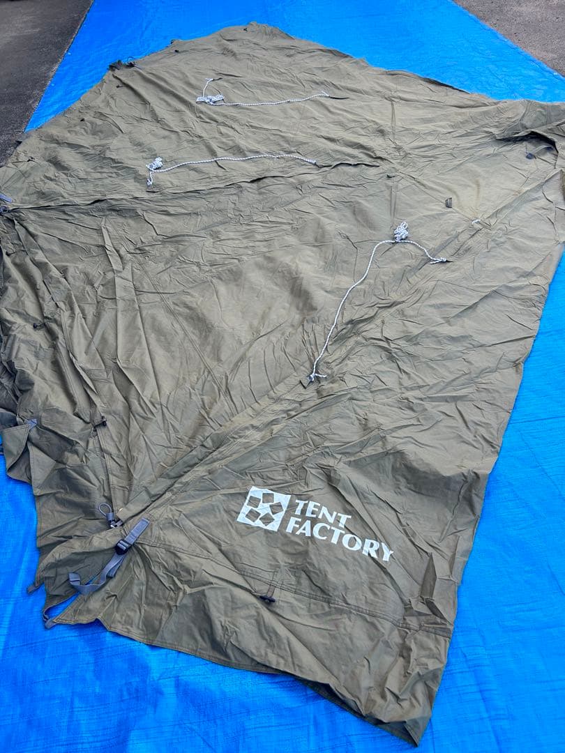【美品】テントファクトリー Hi-TC ワイドワンポールテントRG モスグリーン