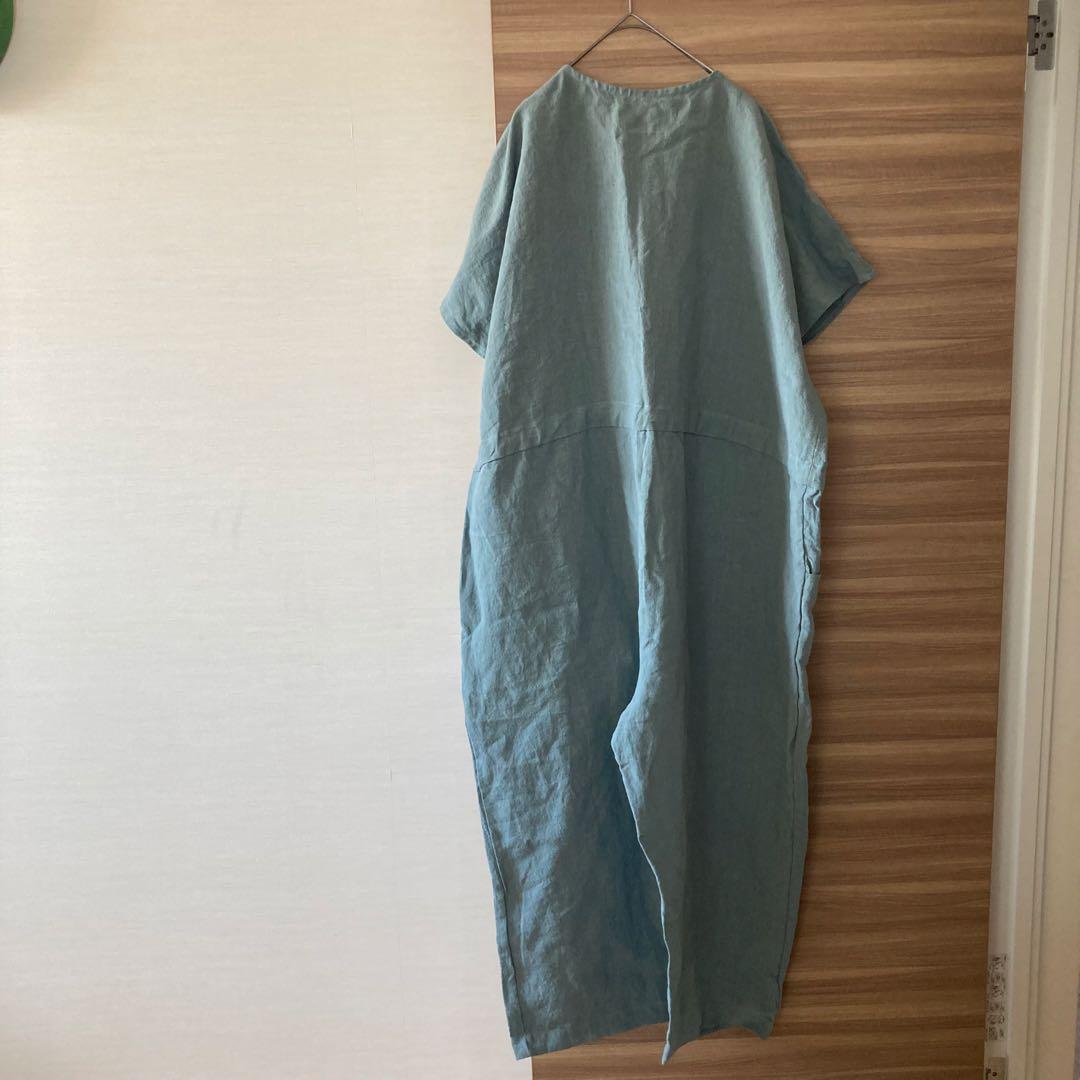 新品チアー札幌 cheer 麻100%ナチュラルなふんわりリネンサロペット