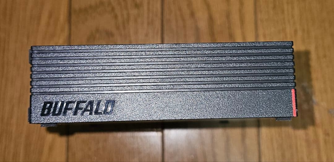 【中古】バッファロー外付けハードディスク4TB ブラック ACアダプター付き