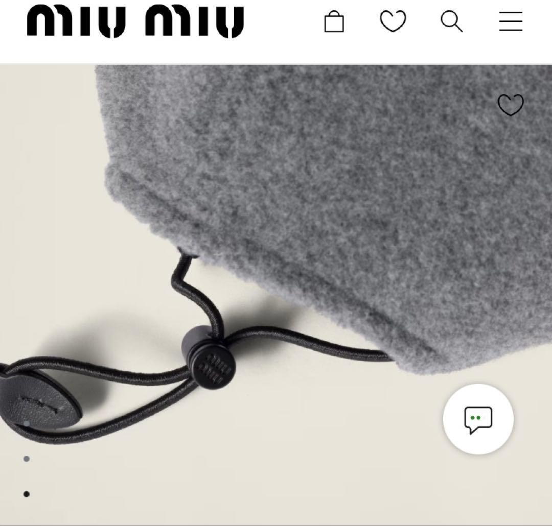 週末値下げ☆試着のみ☆miu miu☆フリースベースボールキャップ☆Sサイズ