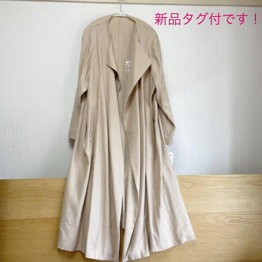 【新品タグ付】23区ソフトツイルストレッチノーカラ―コートサイズ50