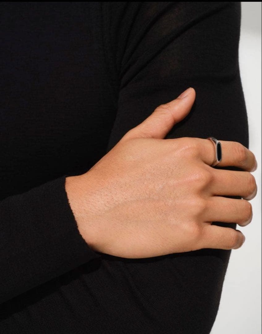 【TOM WOOD(トムウッド)】 Mario Ring Onyx g58