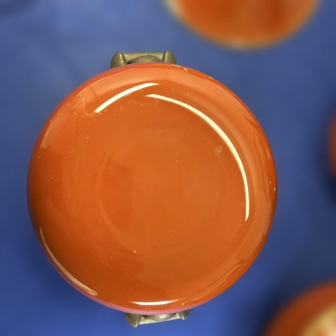 赤いセラミック鍋セット 2鍋1ケトル ヴィンテージの鍋