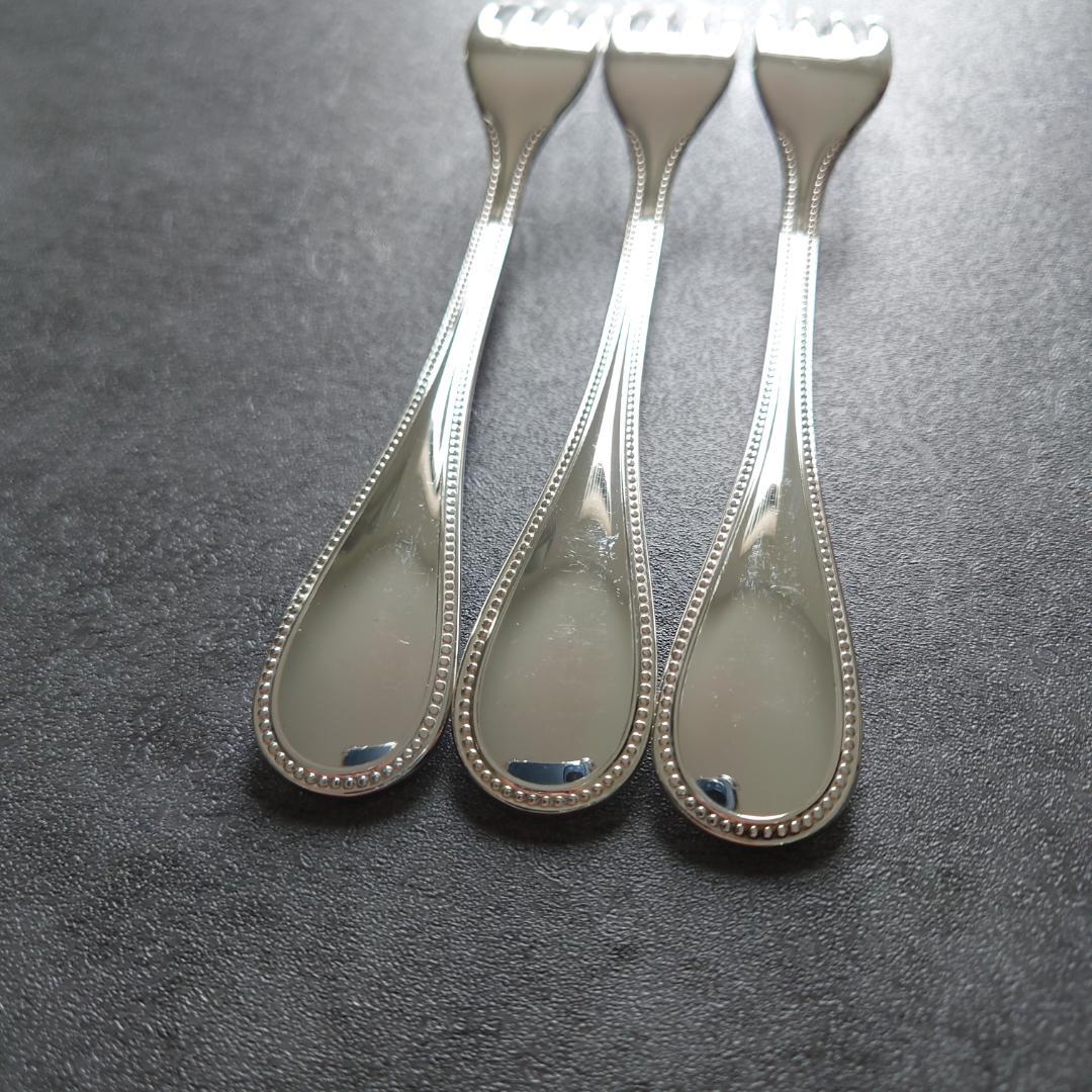 希少 美品 クリストフル パール デザートフォーク 3点