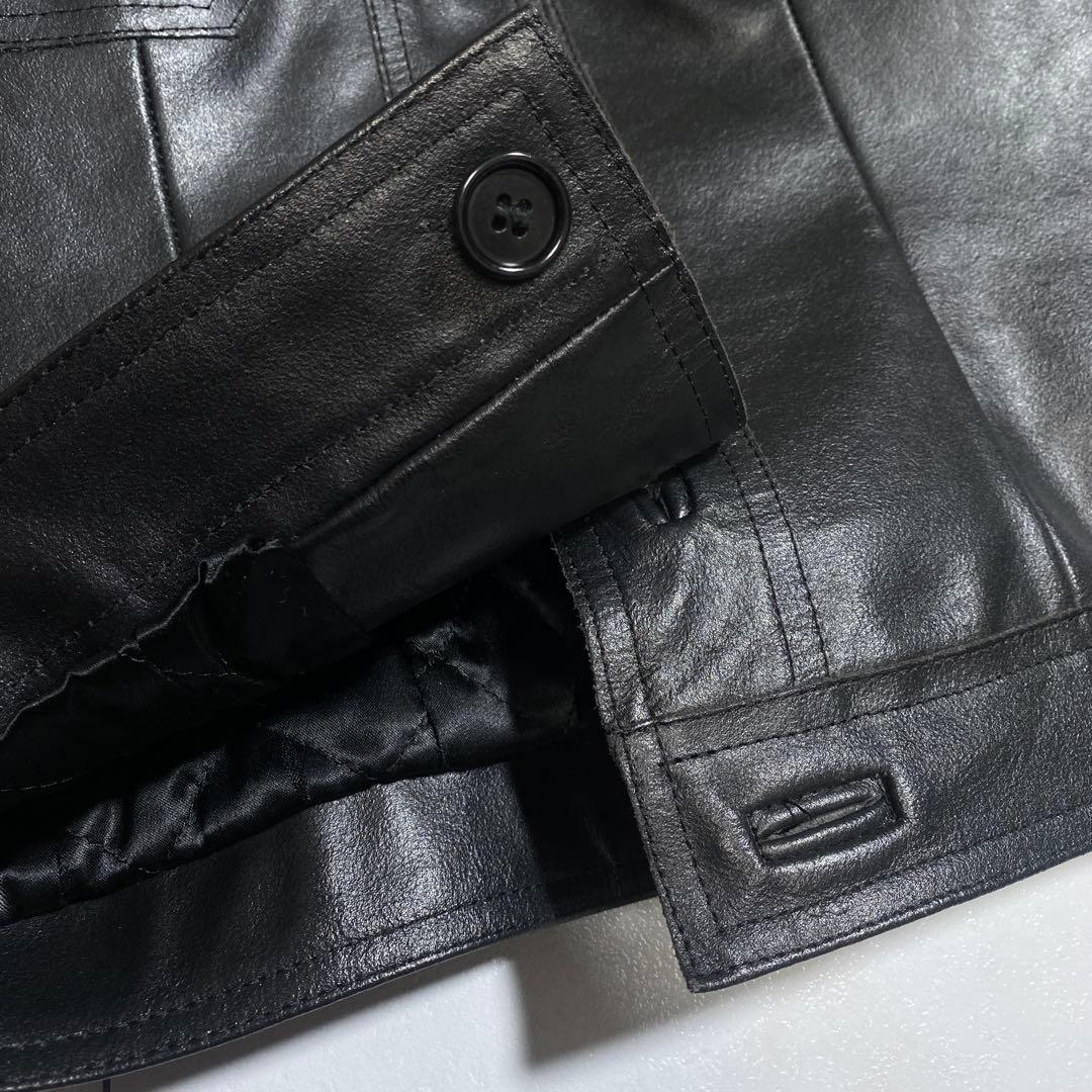 希少♡コスチュームナショナル イタリア製 光沢 短丈カウレザージャケット 中綿