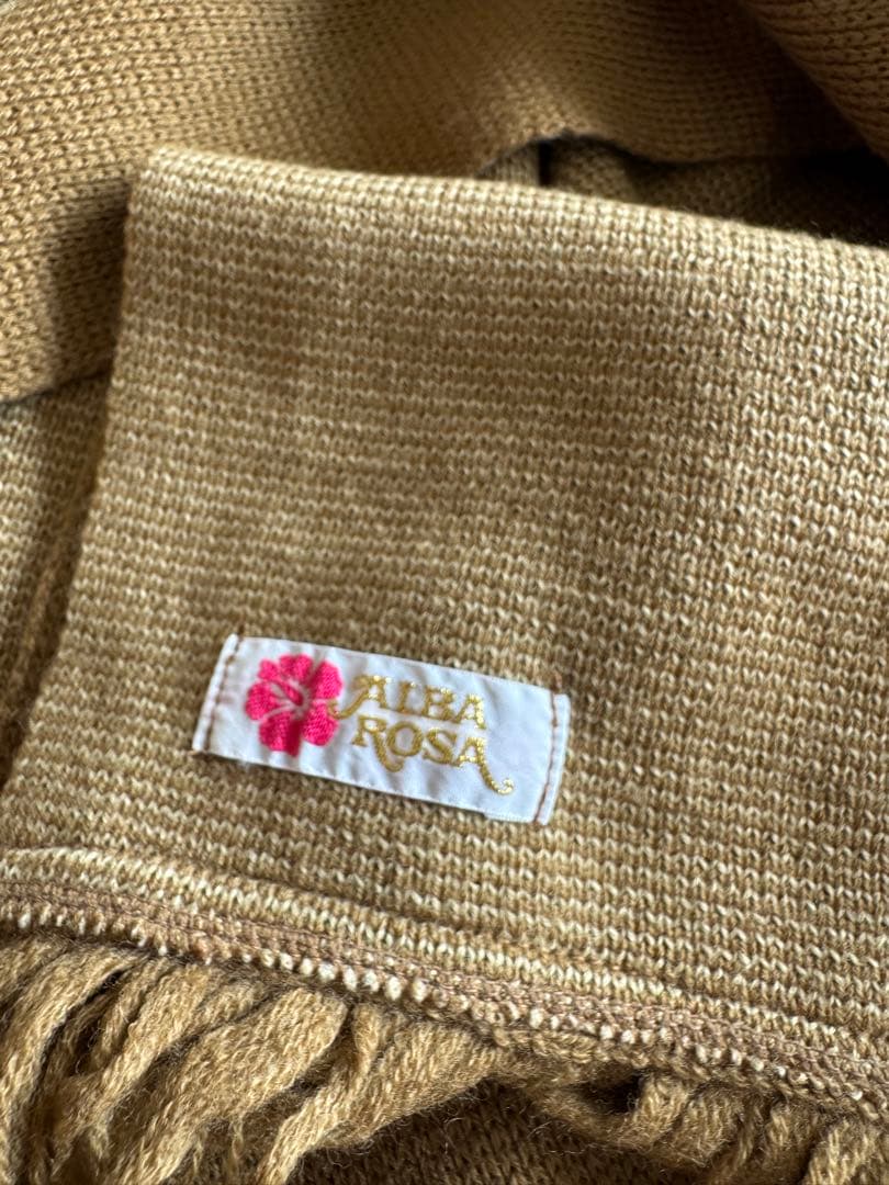 美品 レア アルバローザ 大判 ブランケット ひざ掛け ショール