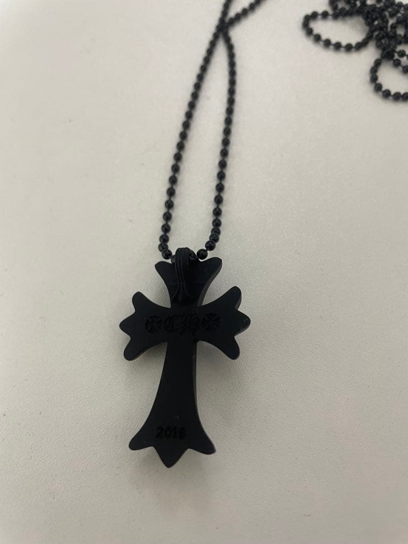 アクセサリー Rubber Small CH Cross Silicon Necklace