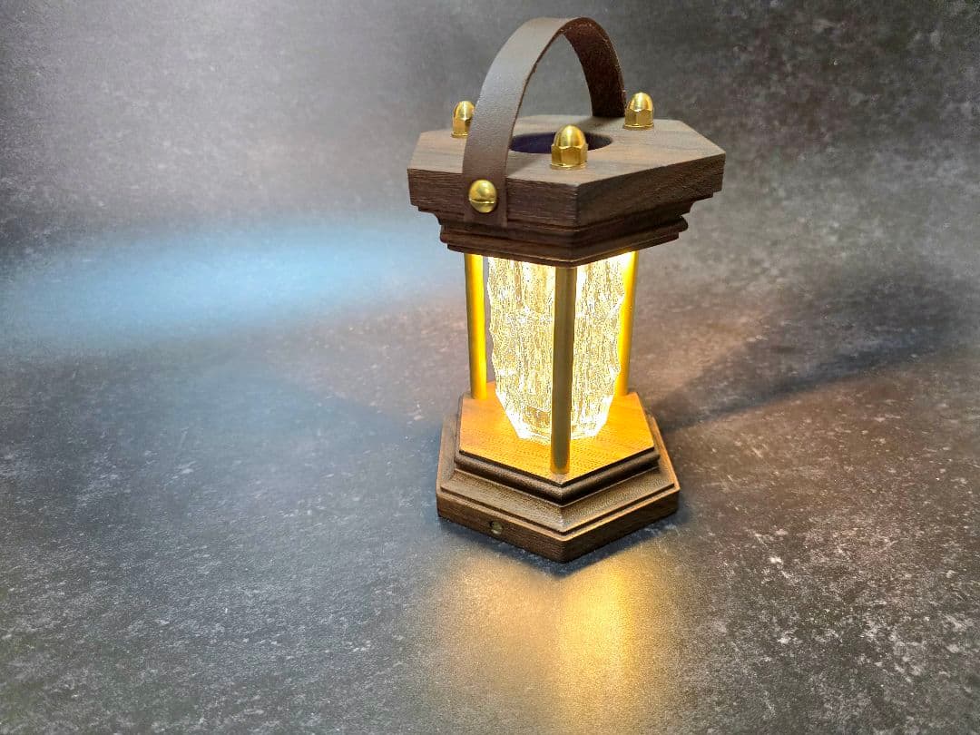 ゴールゼロ クリスタルシェード ウォールナット ルーカス ランタンシェード