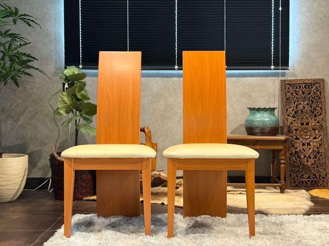 美品　高級家具　チェア　シンプル　モダン　PAKSNWI ハイバックチェア　YZ