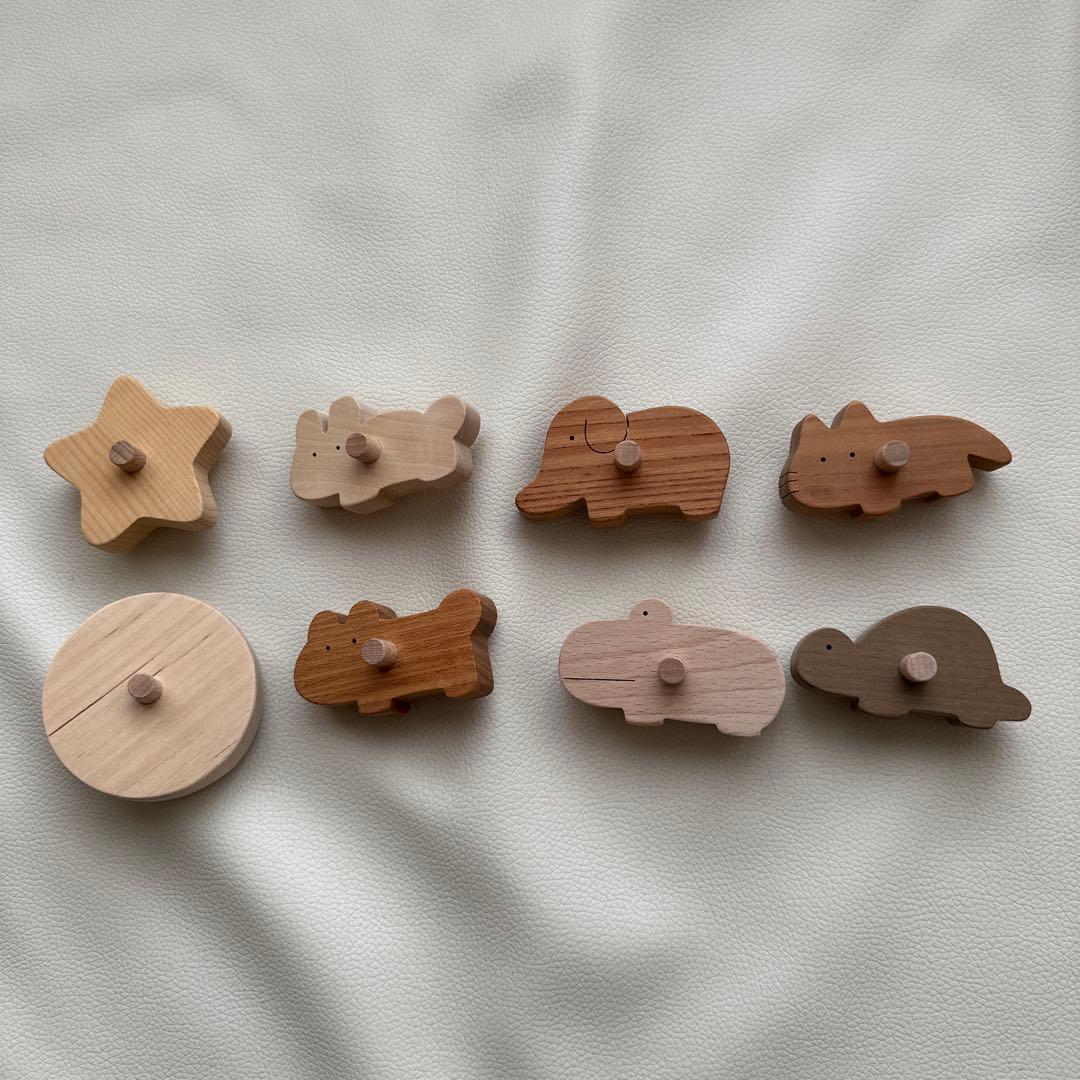 なかよしライブラリー　ころころ動物　木のおもちゃ　スロープトイ