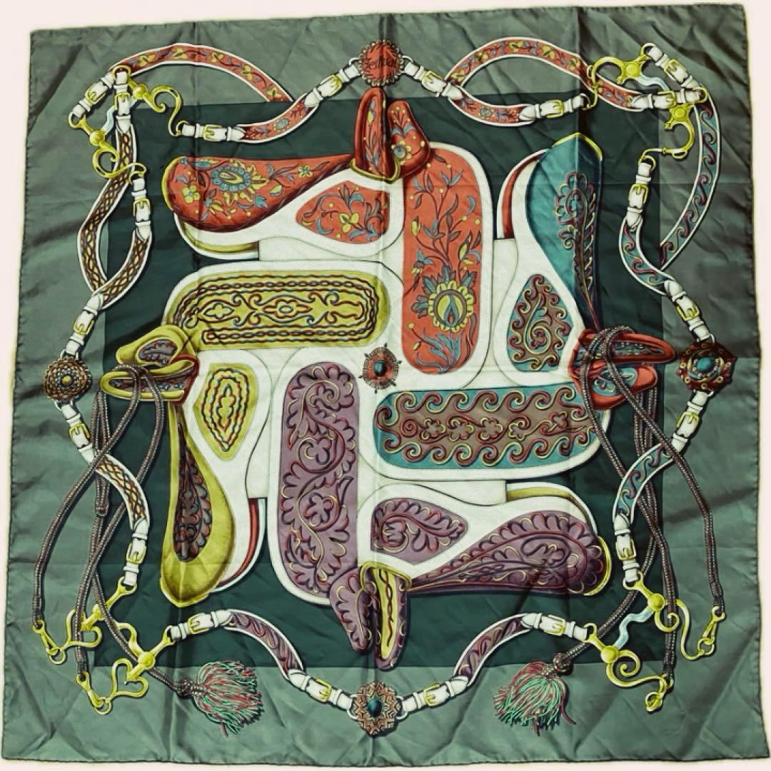 HERMES エルメス カレ 90 Festival 大判 スカーフ シルク