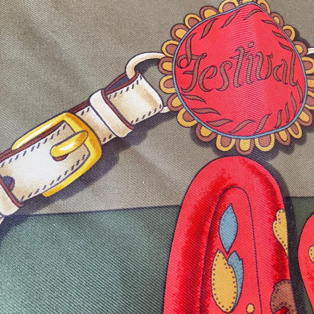 HERMES エルメス カレ 90 Festival 大判 スカーフ シルク