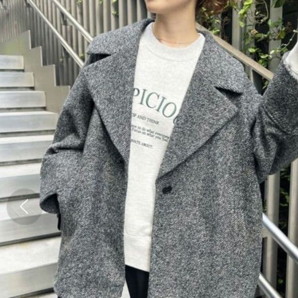 スピックアンドスパンスライバーへリーンボーンミドルコート38