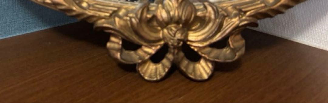 金運を呼ぶ⭐︎クラシック金色楕円形ミラー