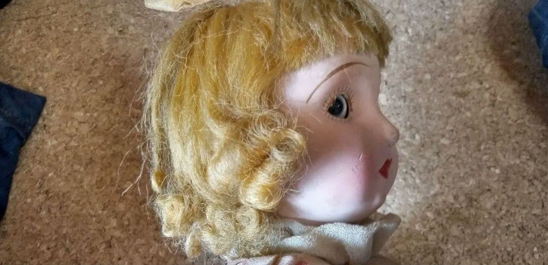 三越ドール　フラーティアイ　大正　昭和　サクラビスク　人形