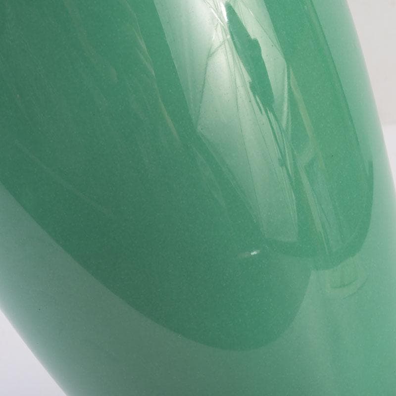 七宝焼　安井幸晴作　牡丹文　花瓶　唐木台付　共箱　V　9556