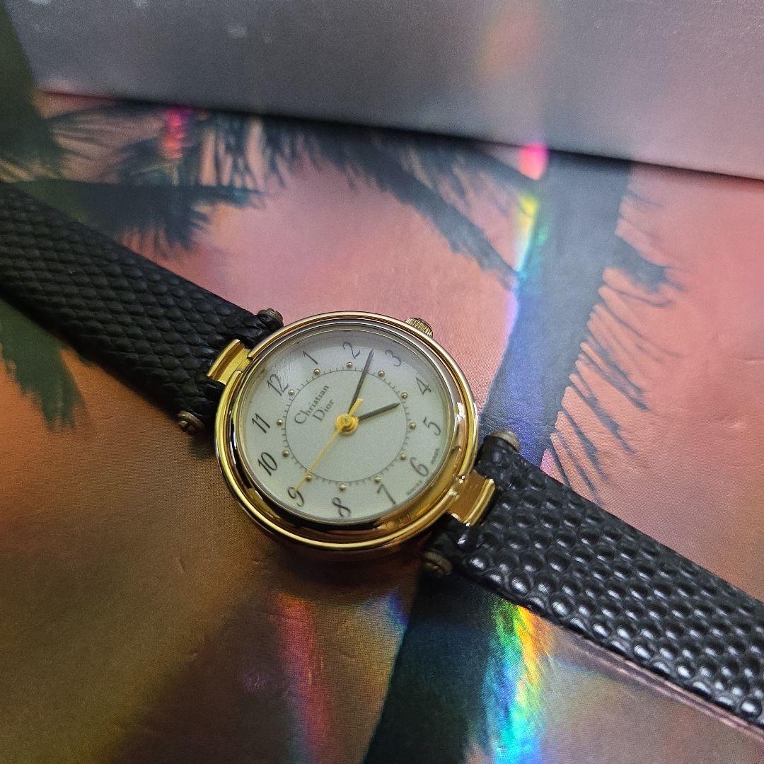 ⭐【美品希少レア】クリスチャンディオール3005ゴールド腕時計