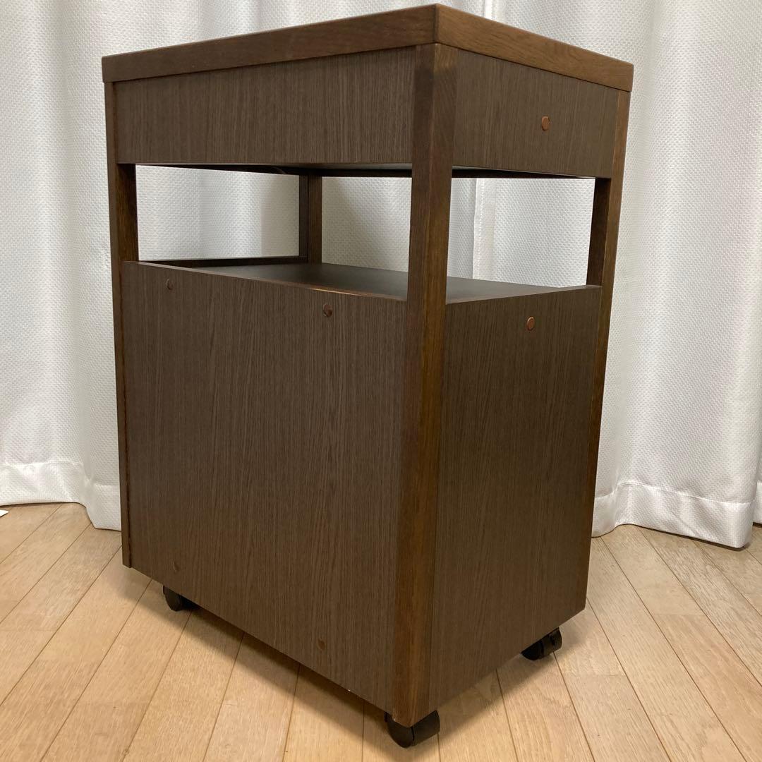 カリモク家具［ボナシェルタ］デスクワゴン／マルチワゴン フック／キャスター付