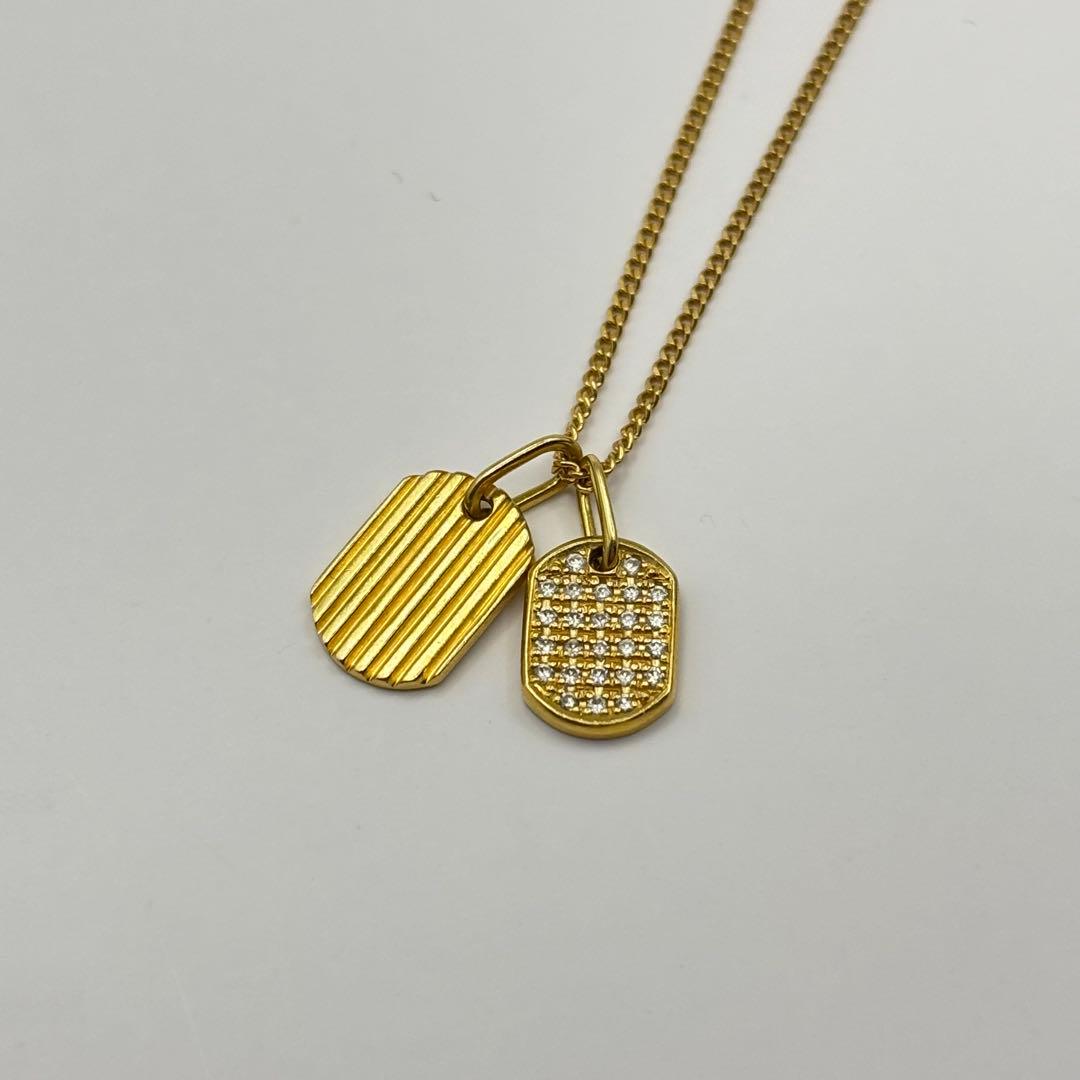 アクセサリー SYMPATHY OF SOUL Dog Tag Necklace K18