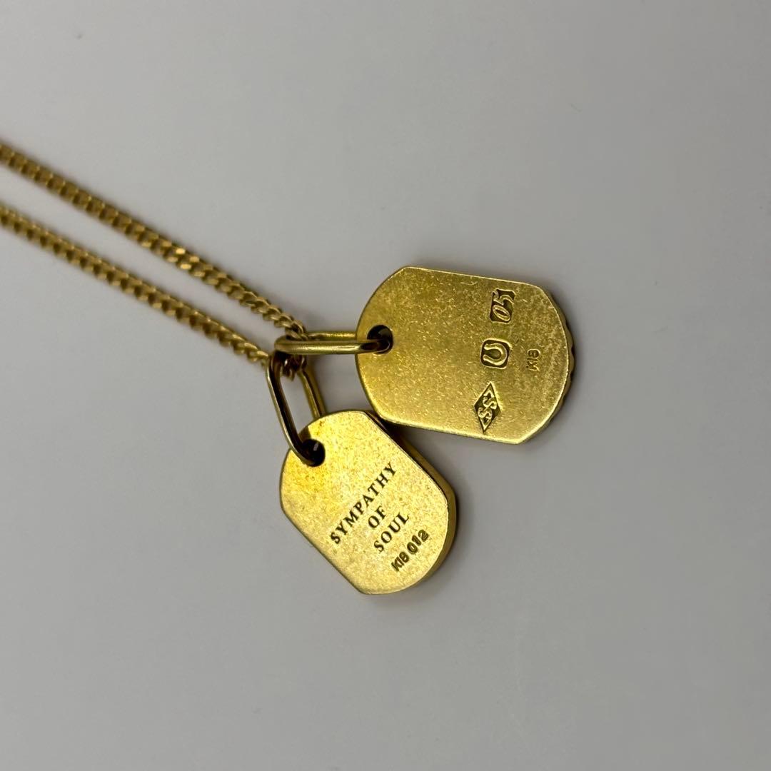 アクセサリー SYMPATHY OF SOUL Dog Tag Necklace K18