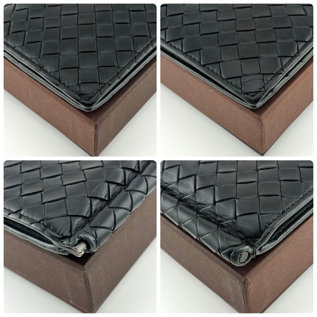 【美品】BOTTEGA VENETA イントレチャート マネークリップ　二つ折り