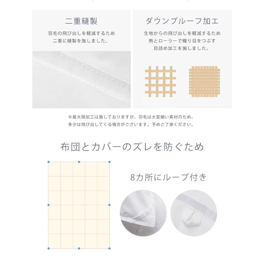 ⭐２枚セット⭐掛け布団 シングル 人工羽毛布団 超軽量 洗える グレー