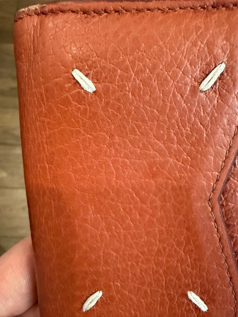 マルジェラ　財布　margiela 赤　レッド　三つ折り財布