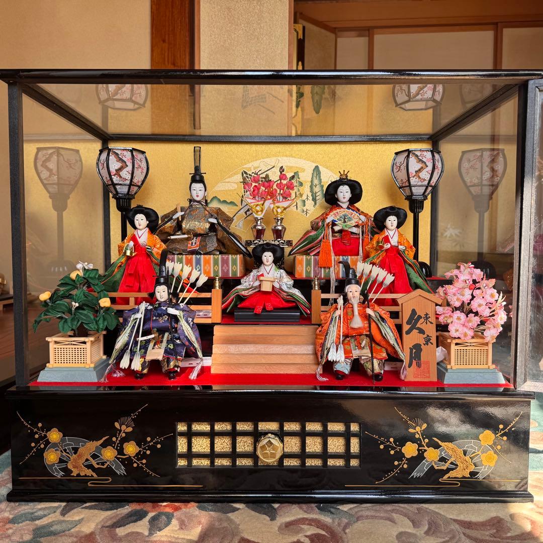 雛人形セット ガラスケース付き　東京久月