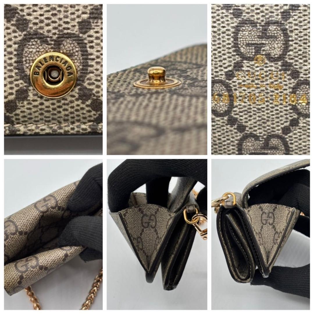 希少 新品に近い グッチ バレンシアガ ハッカープロジェクト チェーンウォレット