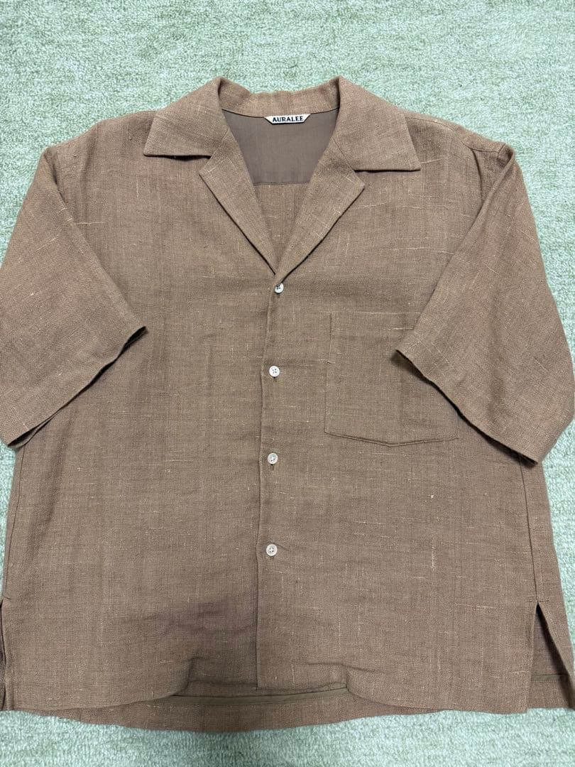 AURALEE ブラウン 半袖シャツ サイズ0