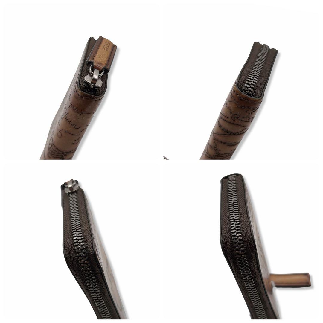 ベルルッティ カリグラフィ　ワパ　レザー　パース　ブラウン