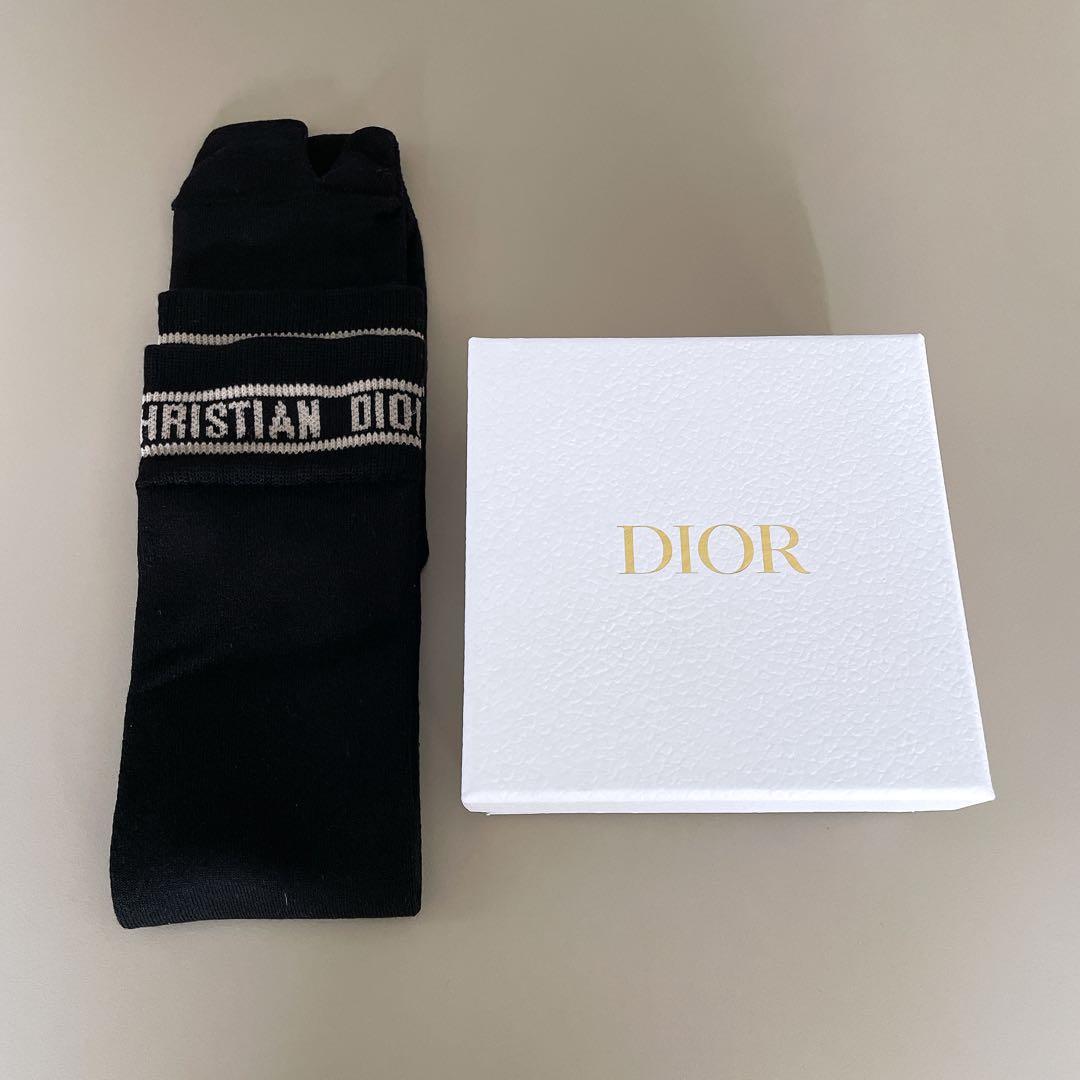 新品未使用✨DIOR ディオール ロゴ入り　ブラック　ロング　ソックス