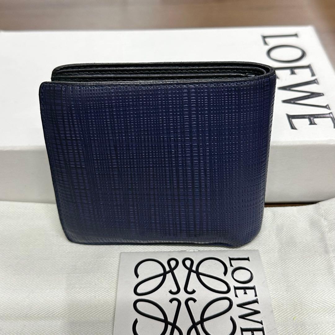 新品同様‼️ 現行　ロエベ　LOEWE 財布　折り財布　アナグラム　バイフォールド
