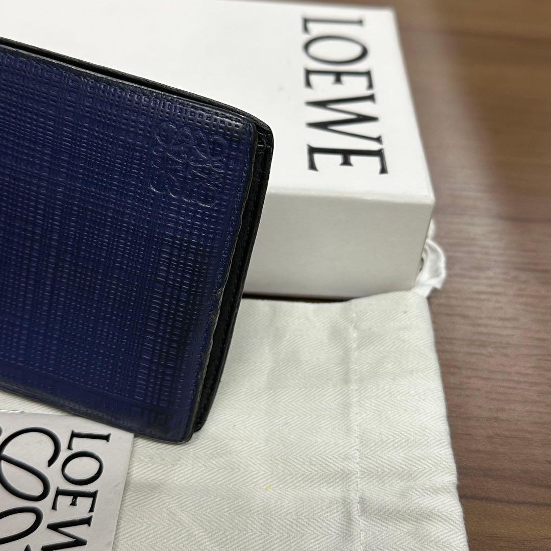 新品同様‼️ 現行　ロエベ　LOEWE 財布　折り財布　アナグラム　バイフォールド