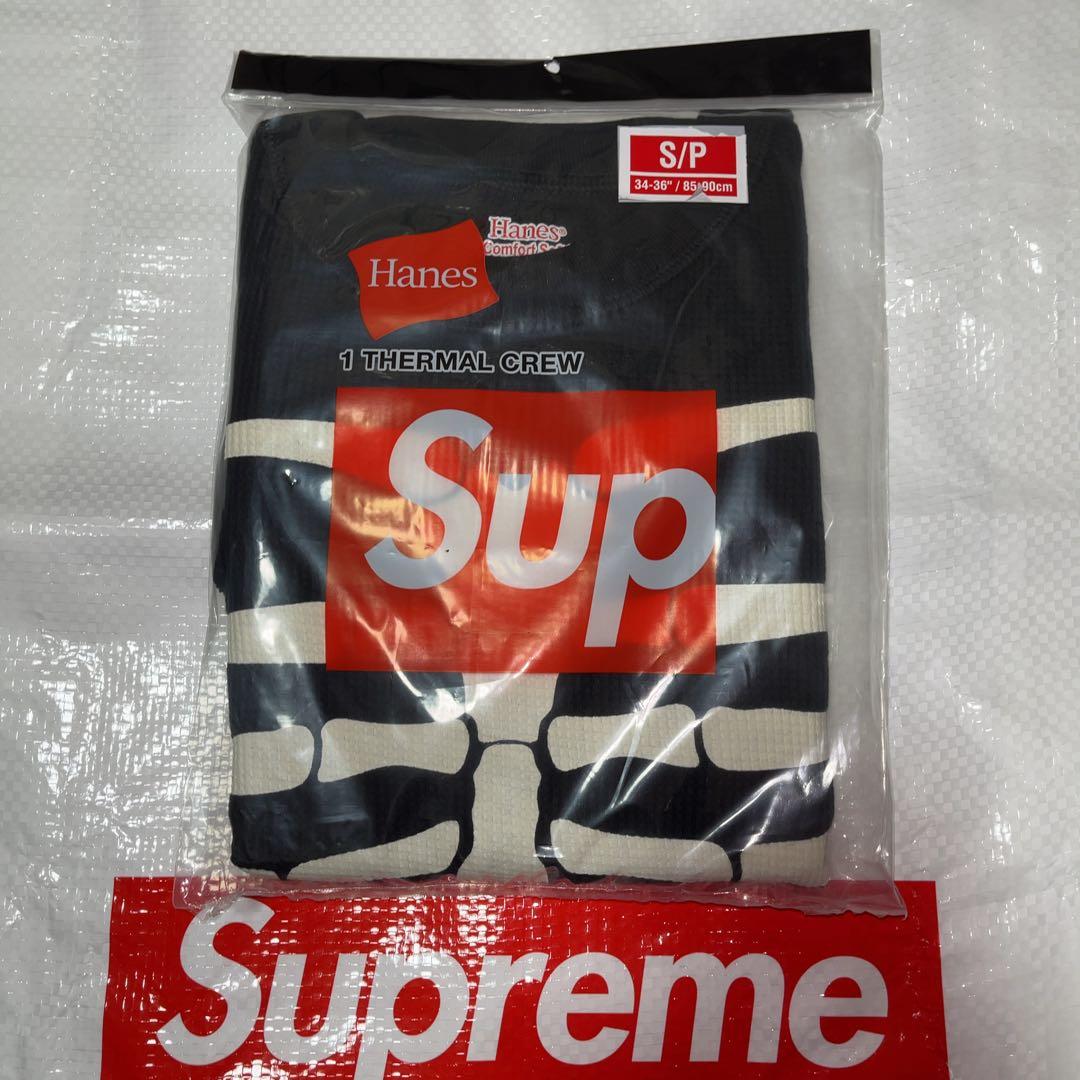 【新品】Supreme/Hanes Bones Thermal Crew 希少S